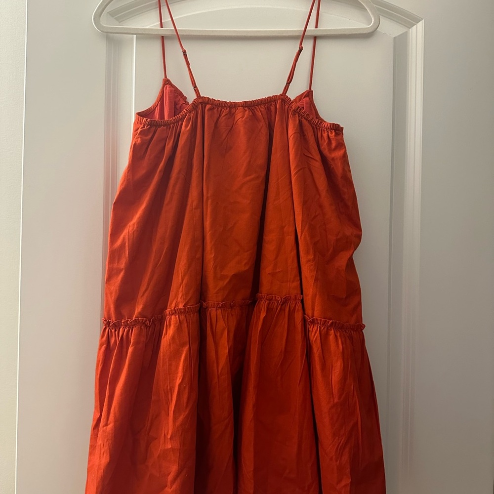 Abercrombie tunic/ dress size m red orange